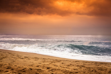 colorful sunset over the sea