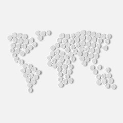 pills concept: map