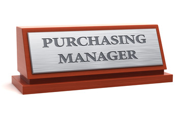 Purchasing Manager job title on nameplate