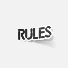 realistic design element: Rules