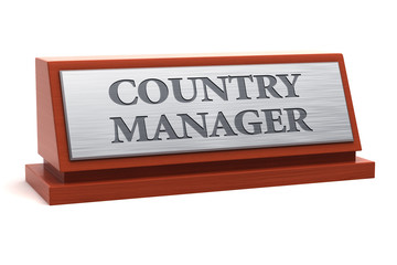 Country Manager job title on nameplate