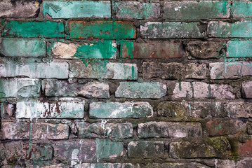 old defense wall colour bricks