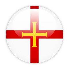 Obraz premium Guernsey flag button