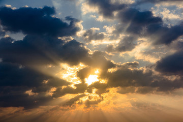 Sunbeam ray light cloud sky twilight color