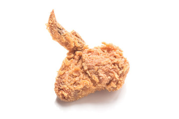 Fried chicken on white background
