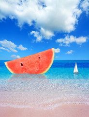 watermelon by the shore
