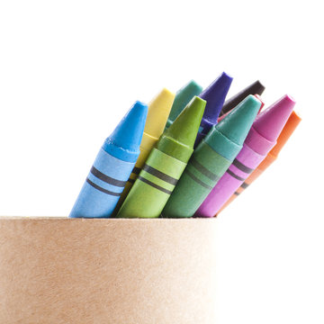 3d color pencil box wooden tools for drawing Vector Image