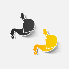 realistic design element: stomach, medical