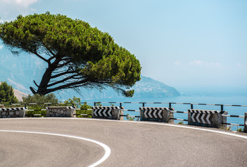 The road along the Amalfi Coast. Italy