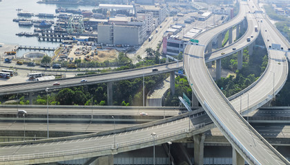 Fototapeta na wymiar city overpass in HongKong,Asia China