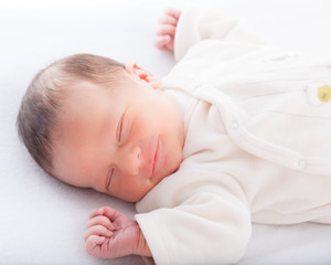 Close-up of a baby boy sleeping