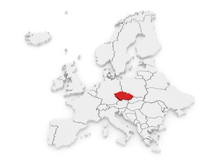 Map of Europe and Slovakia.
