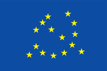 euro flag with communism symbol
