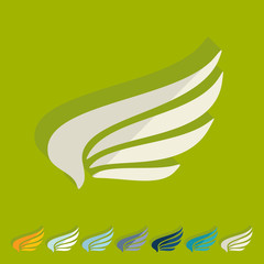 Flat design: wing