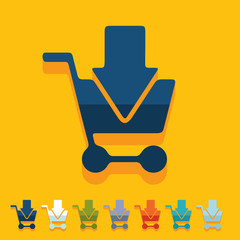 Flat design: shopping