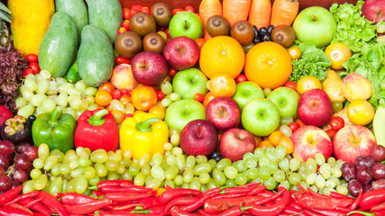 Mixed fruits and vegetables