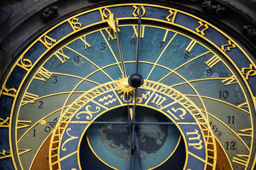 Detail of the astronomical clock in Prague