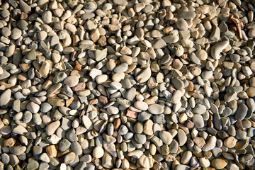 Background of smooth waterworn pebbles
