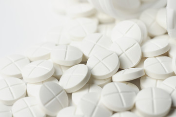 Fototapeta na wymiar Close-up white pills