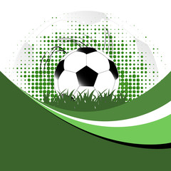 Abstract vector background with soccer ball