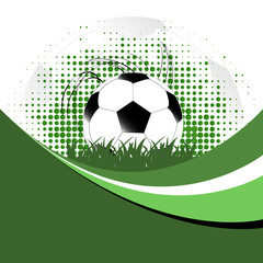 Obraz premium Abstract vector background with soccer ball