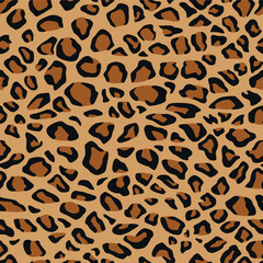 Leopard Fur or Skin Seamless Pattern