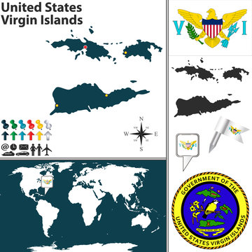 Map of United States Virgin Islands