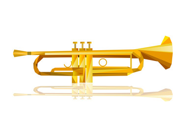 Illustration of geometric polygonal trumpet