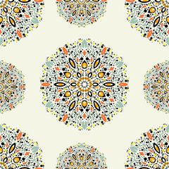 Illustration of seamless abstract floral pattern