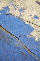 Obraz premium crack blue local road in thailand