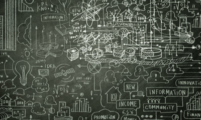 Sketch on blackboard