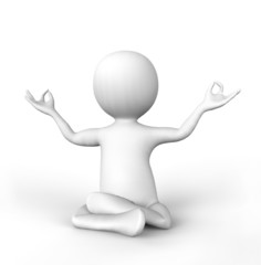 Stickman, meditating, yoga,