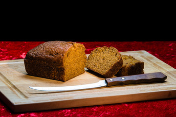 Pumpkin Bread and Knife