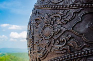 Thai dragon or king of Naga statue