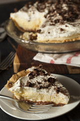 Homemade Black Bottom Cream Pie