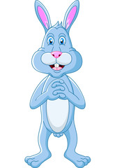 Cute rabbit cartoon standing