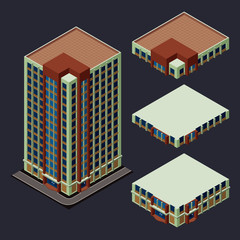 isometric modern building