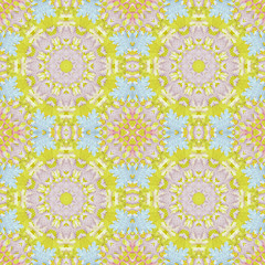 Seamless pattern with colorful leaves