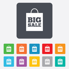 Big sale bag sign icon. Special offer symbol.