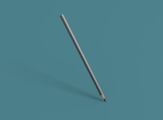 Bleistift grau aufgestellt Hintergrund blau