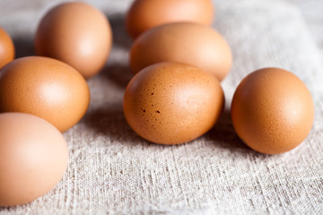 fresh brown eggs