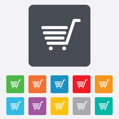 Shopping Cart sign icon. Online buying button.