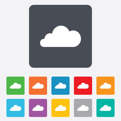 Cloud sign icon. Data storage symbol.