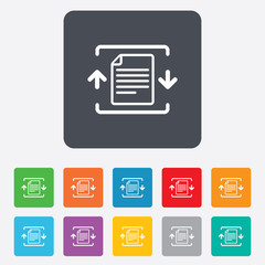 Archive file icon. Compressed zipped file.