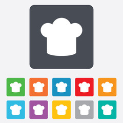 Chef hat sign icon. Cooking symbol.