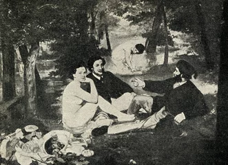 Rolgordijnen The Luncheon on the Grass (Édouard Manet, 1863) © Juulijs