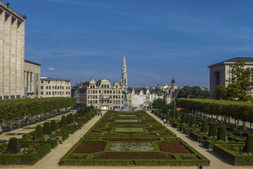 spire Brussels City Hall Mont des Arts Belgium