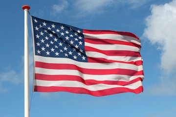 Flagge der USA im Wind