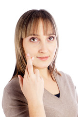 Fototapeta premium woman hand crossing fingers