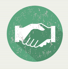 Shake hands symbol,vector